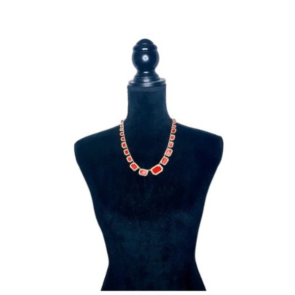 #J39 Red Choker Fashion Necklace - Picture 10 of 10